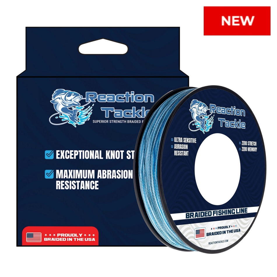 Reaction Tackle BRAIDED IN THE USA Fishing Line - 4X - NEW - Get Tight Gear