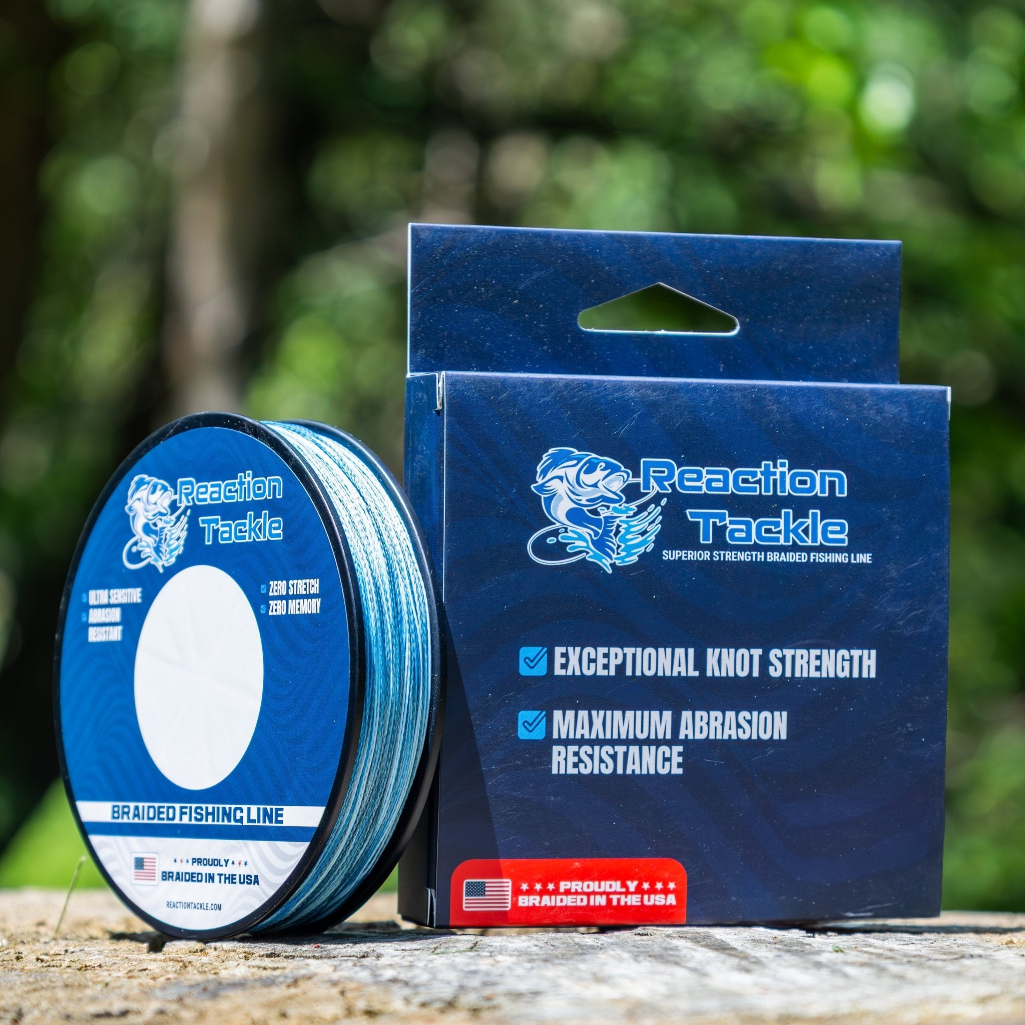 Reaction Tackle BRAIDED IN THE USA Fishing Line - 4X - NEW - Get Tight Gear