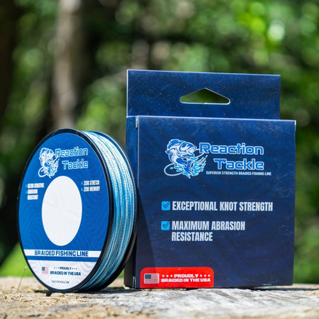 Reaction Tackle BRAIDED IN THE USA Fishing Line - 4X - NEW - Get Tight Gear