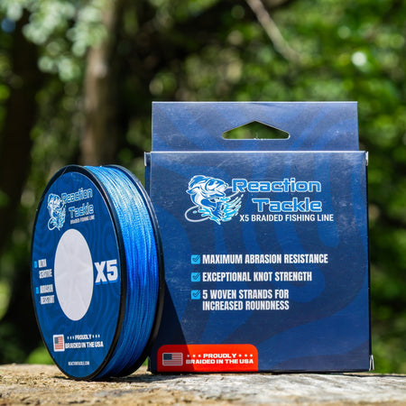 Reaction Tackle BRAIDED IN THE USA Fishing Line - 5X - NEW - Get Tight Gear