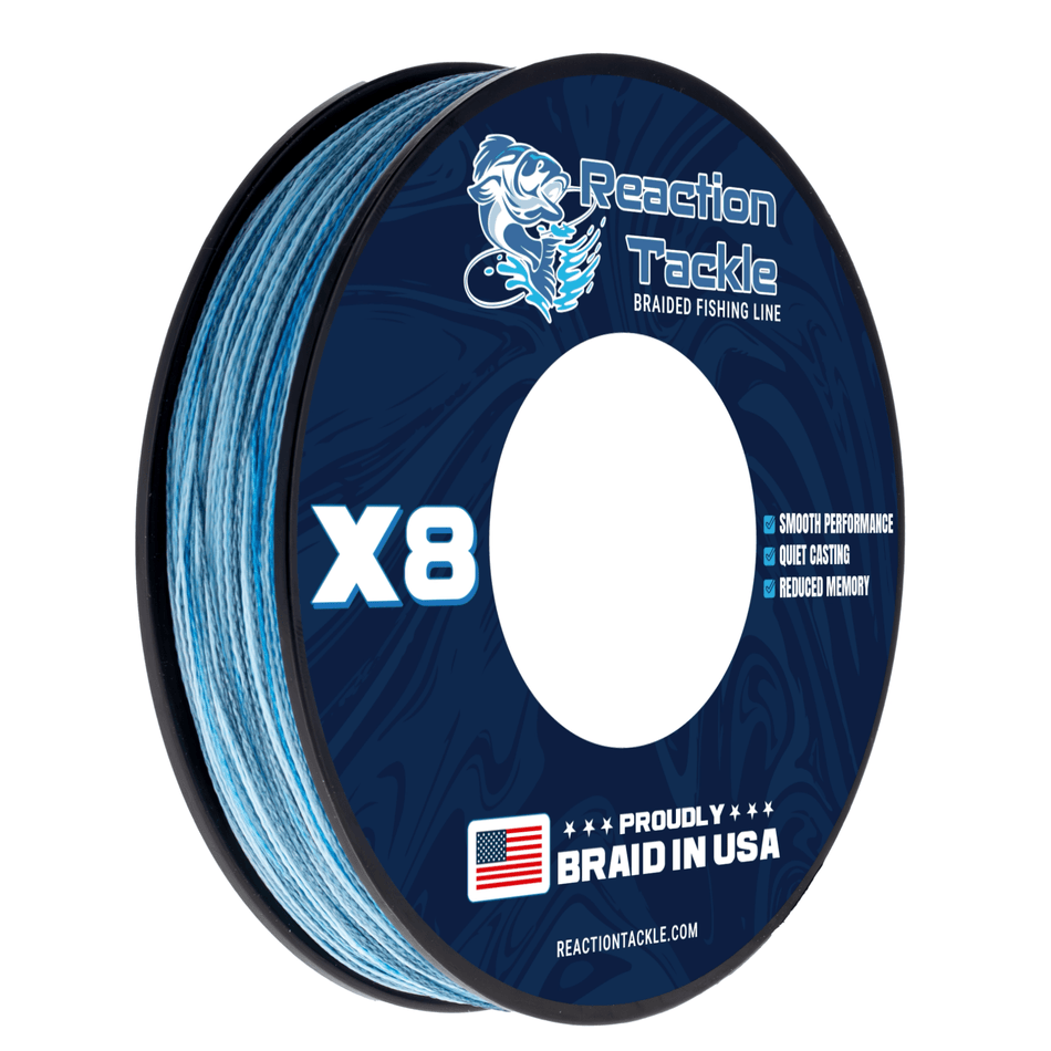 Reaction Tackle BRAIDED IN THE USA Fishing Line - 8X - NEW - Get Tight Gear