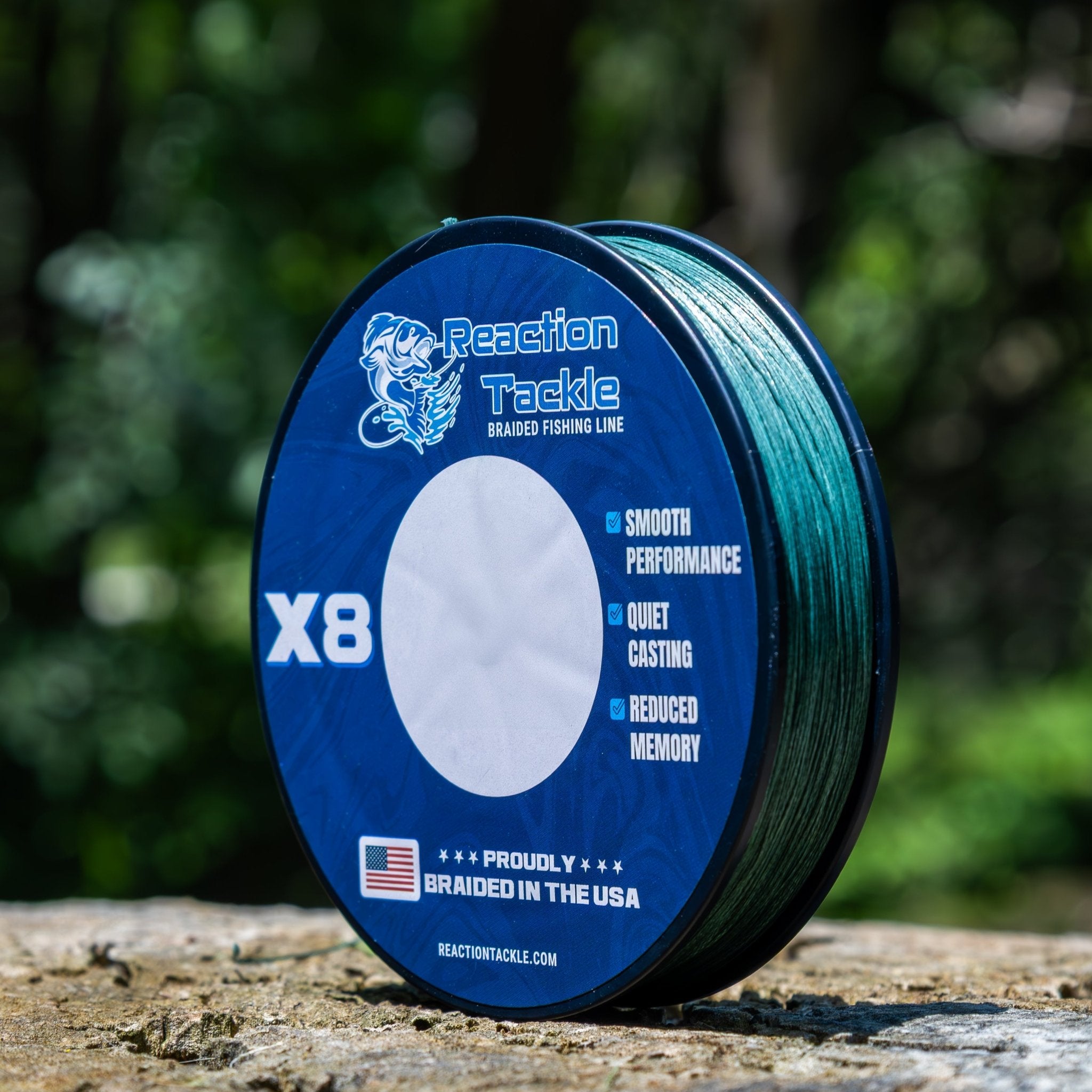 Reaction Tackle BRAIDED IN THE USA Fishing Line - 8X - NEW - Get Tight Gear