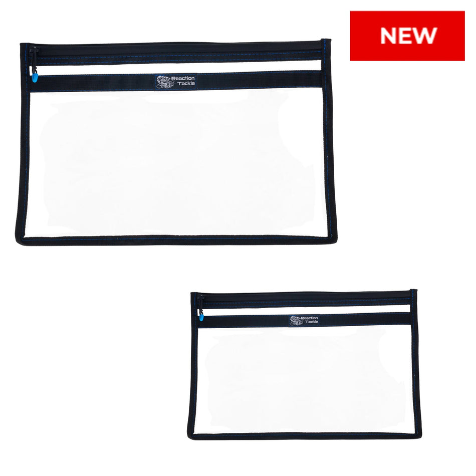 Reaction Tackle Clear Storage Bag Tackle Pak - Water - Resistant Plastic Storage - New - Get Tight Gear