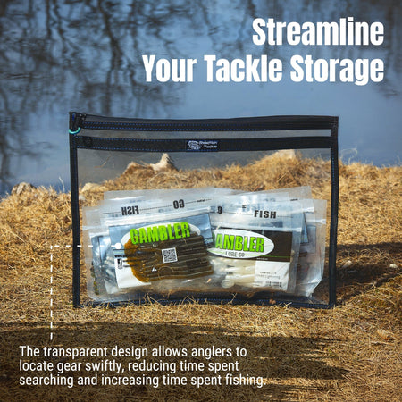 Reaction Tackle Clear Storage Bag Tackle Pak - Water - Resistant Plastic Storage - New - Get Tight Gear