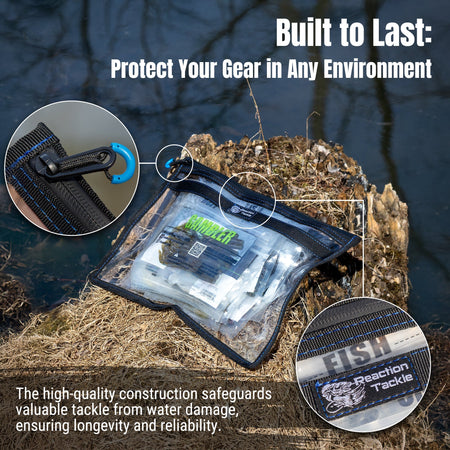 Reaction Tackle Clear Storage Bag Tackle Pak - Water - Resistant Plastic Storage - New - Get Tight Gear