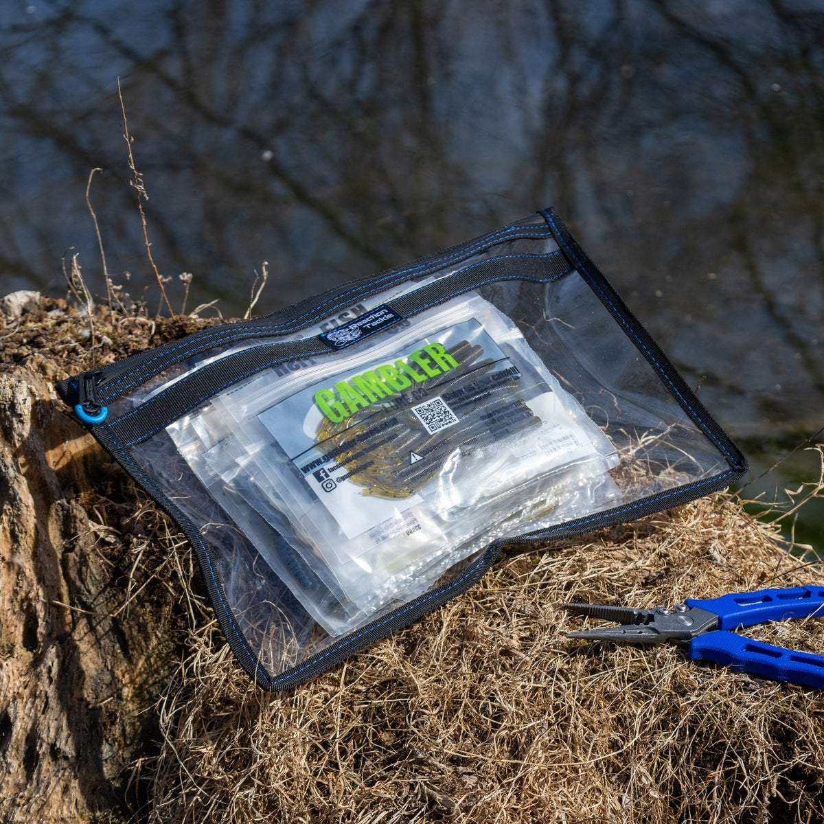 Reaction Tackle Clear Storage Bag Tackle Pak - Water - Resistant Plastic Storage - New - Get Tight Gear