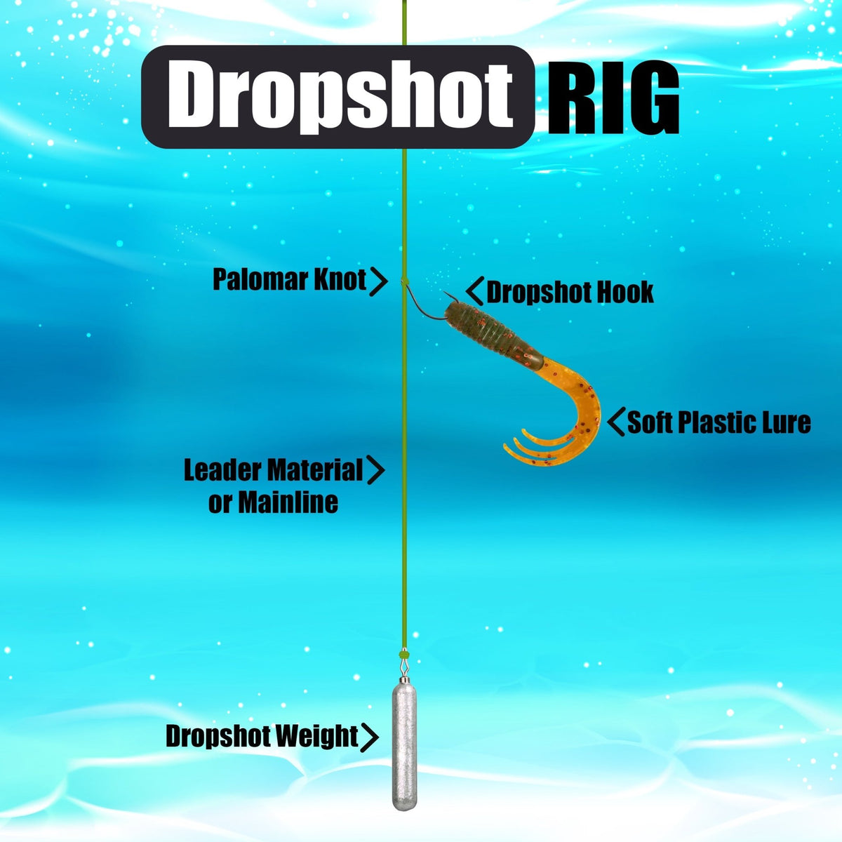 Reaction Tackle Drop Shot Hooks - Pack of 50 - Get Tight Gear