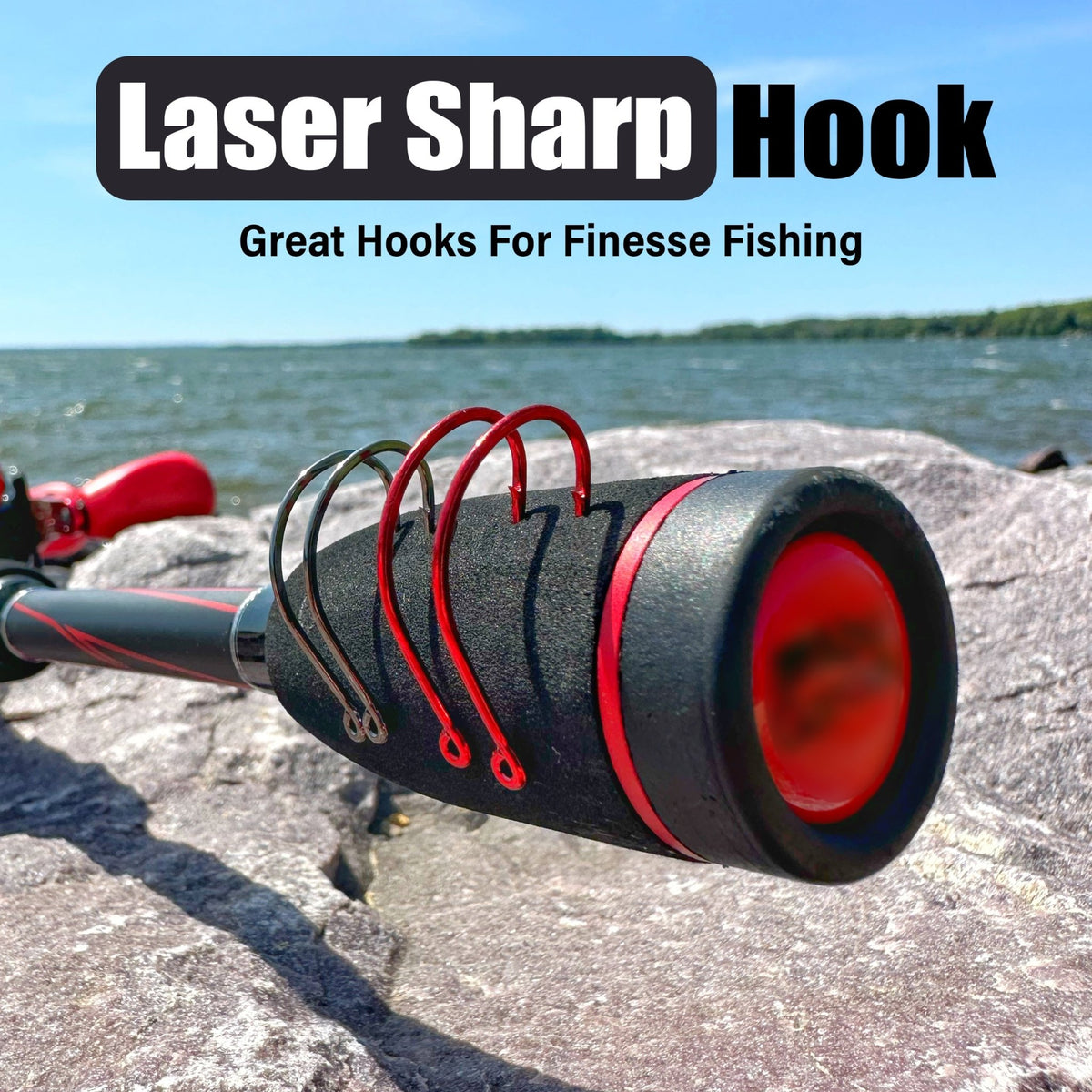 Reaction Tackle Drop Shot Hooks - Pack of 50 - Get Tight Gear