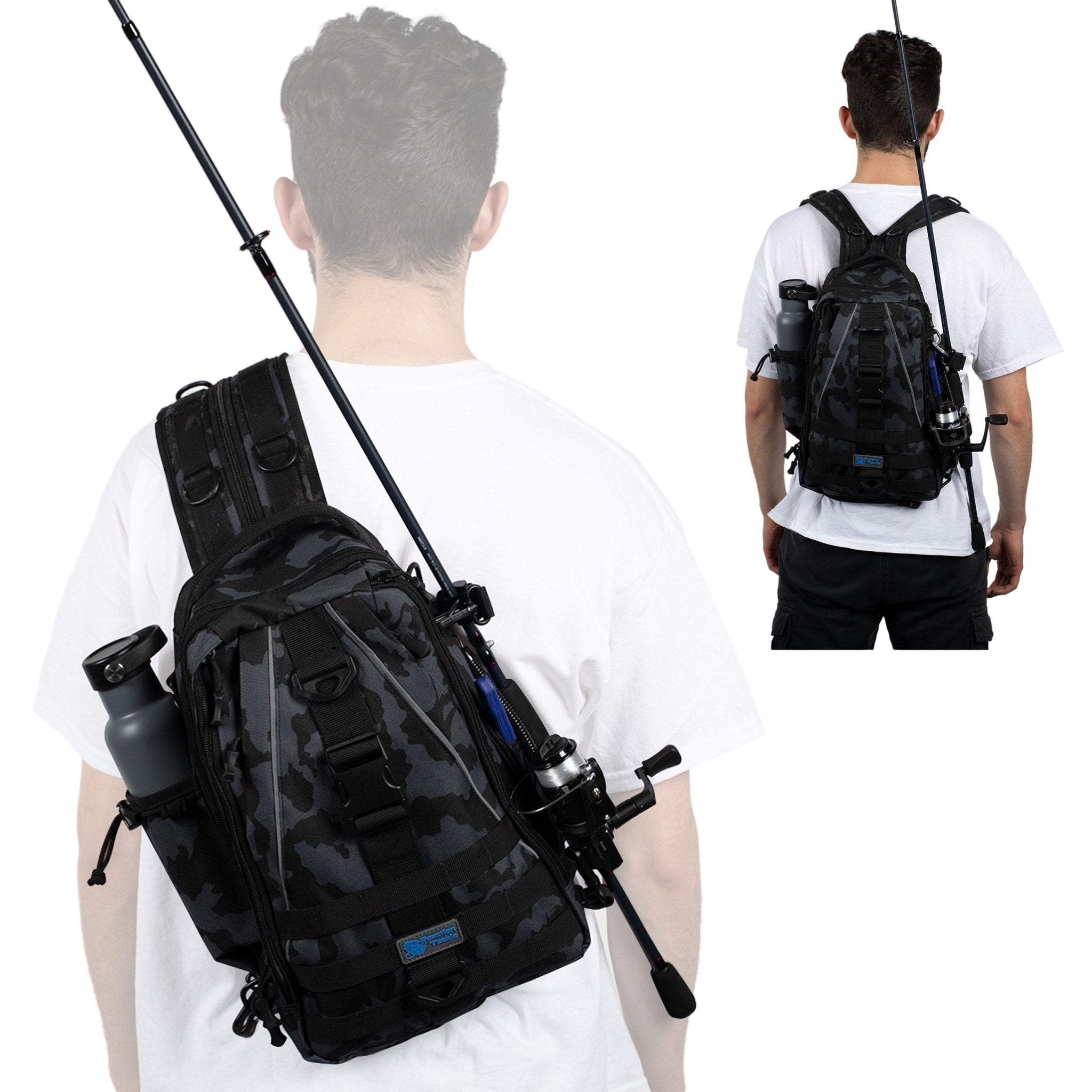 Reaction Tackle Fishing Tackle 2 - in - 1 Sling Bag/Backpack - 3 Sizes - Get Tight Gear