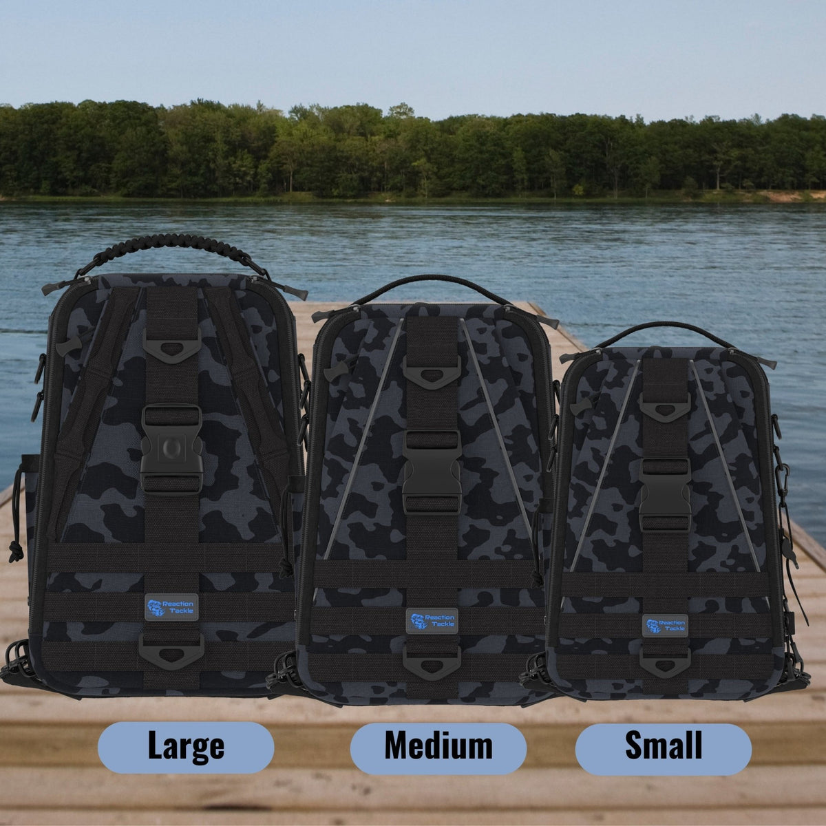Reaction Tackle Fishing Tackle 2 - in - 1 Sling Bag/Backpack - 3 Sizes - Get Tight Gear