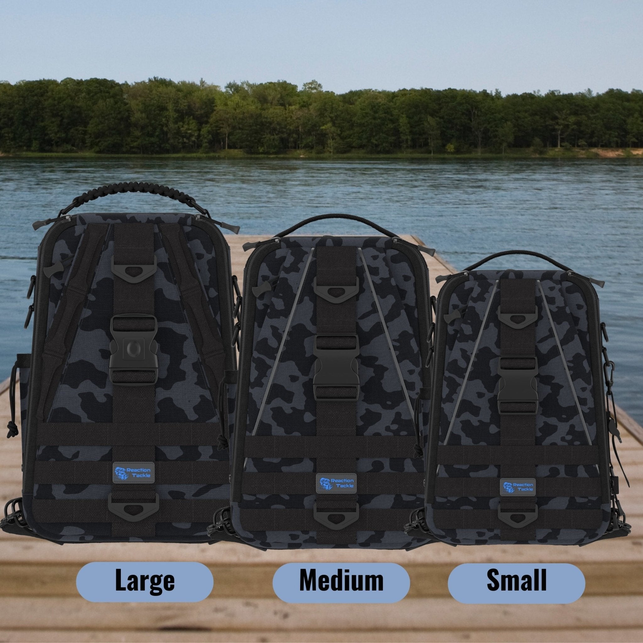 Reaction Tackle Fishing Tackle 2 - in - 1 Sling Bag/Backpack - 3 Sizes - Get Tight Gear