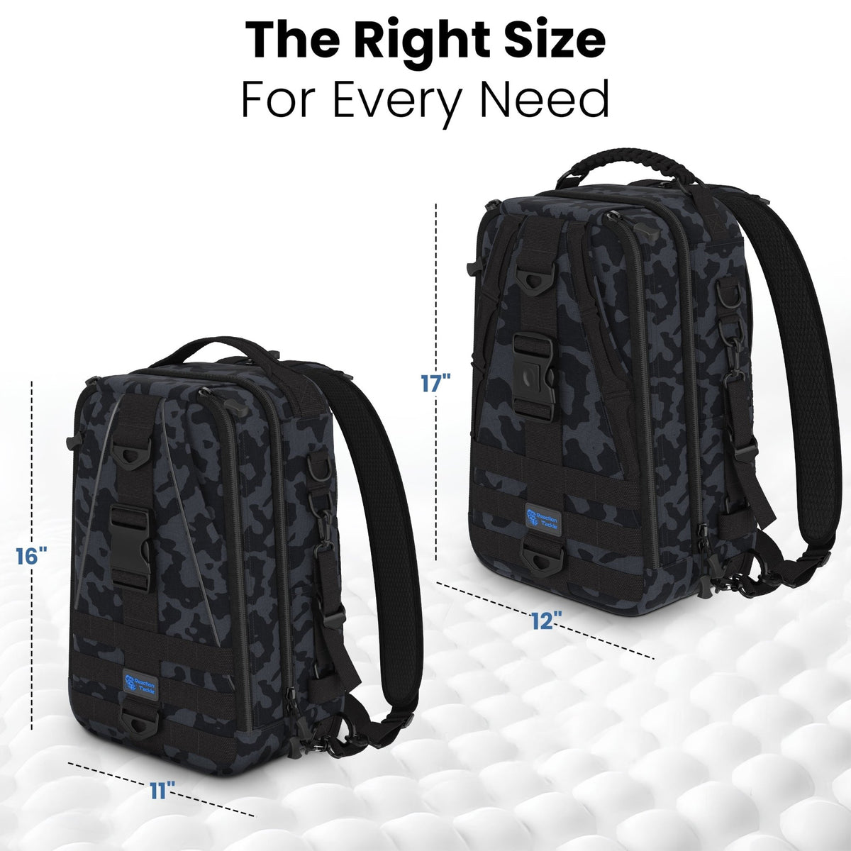 Reaction Tackle Fishing Tackle 2 - in - 1 Sling Bag/Backpack - 3 Sizes - Get Tight Gear