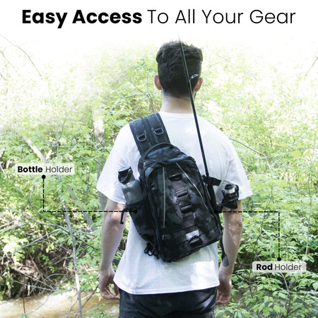 Reaction Tackle Fishing Tackle 2 - in - 1 Sling Bag/Backpack - 3 Sizes - Get Tight Gear