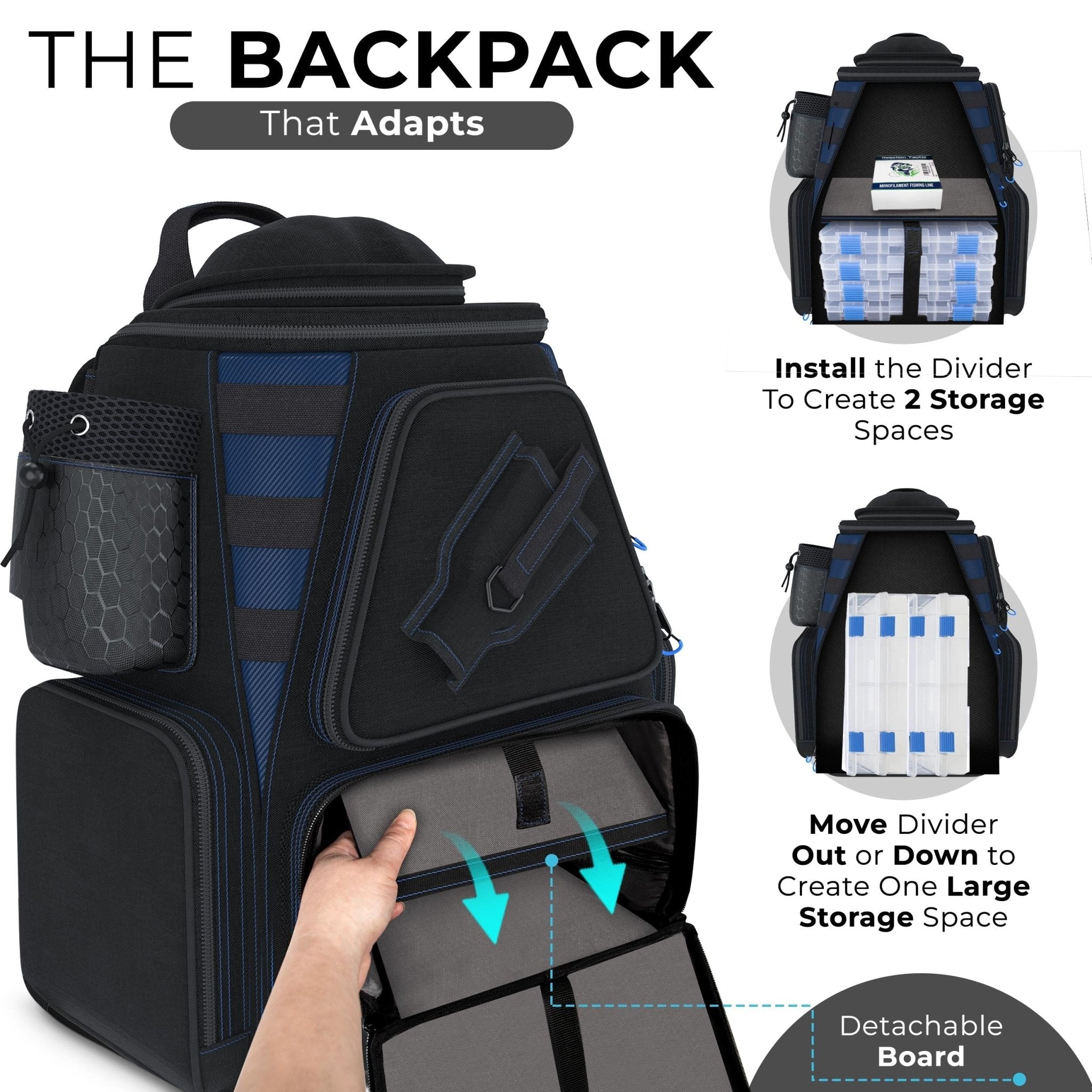 Reaction Tackle Fishing Tackle Backpack - Trays included - Get Tight Gear