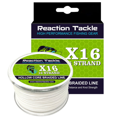 Reaction Tackle Hollow Core - 16 Strand Braided Fishing Line - Get Tight Gear
