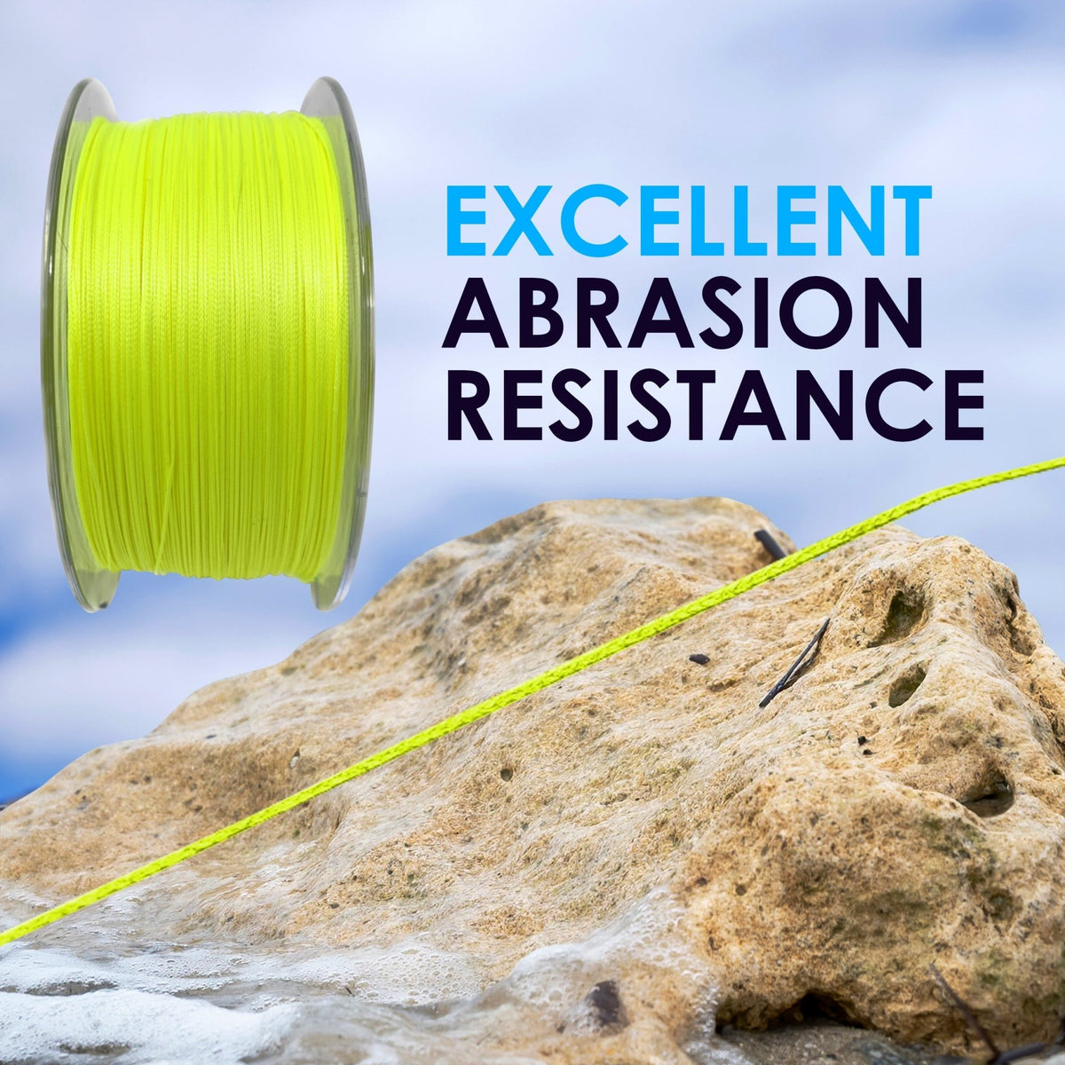 Reaction Tackle Hollow Core - 16 Strand Braided Fishing Line - Get Tight Gear