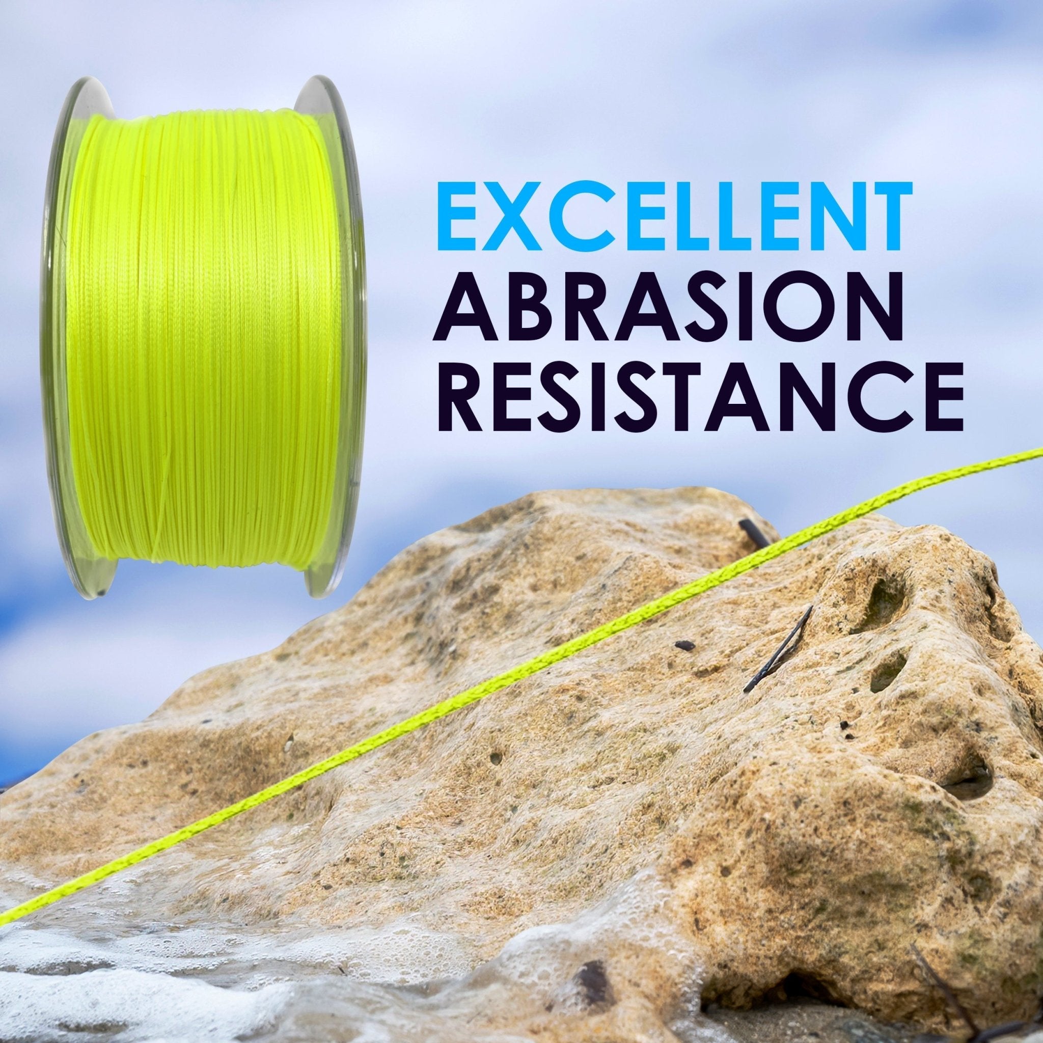 Reaction Tackle Hollow Core - 16 Strand Braided Fishing Line - Get Tight Gear