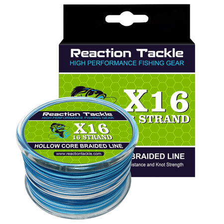 Reaction Tackle Hollow Core - 16 Strand Braided Fishing Line - Get Tight Gear