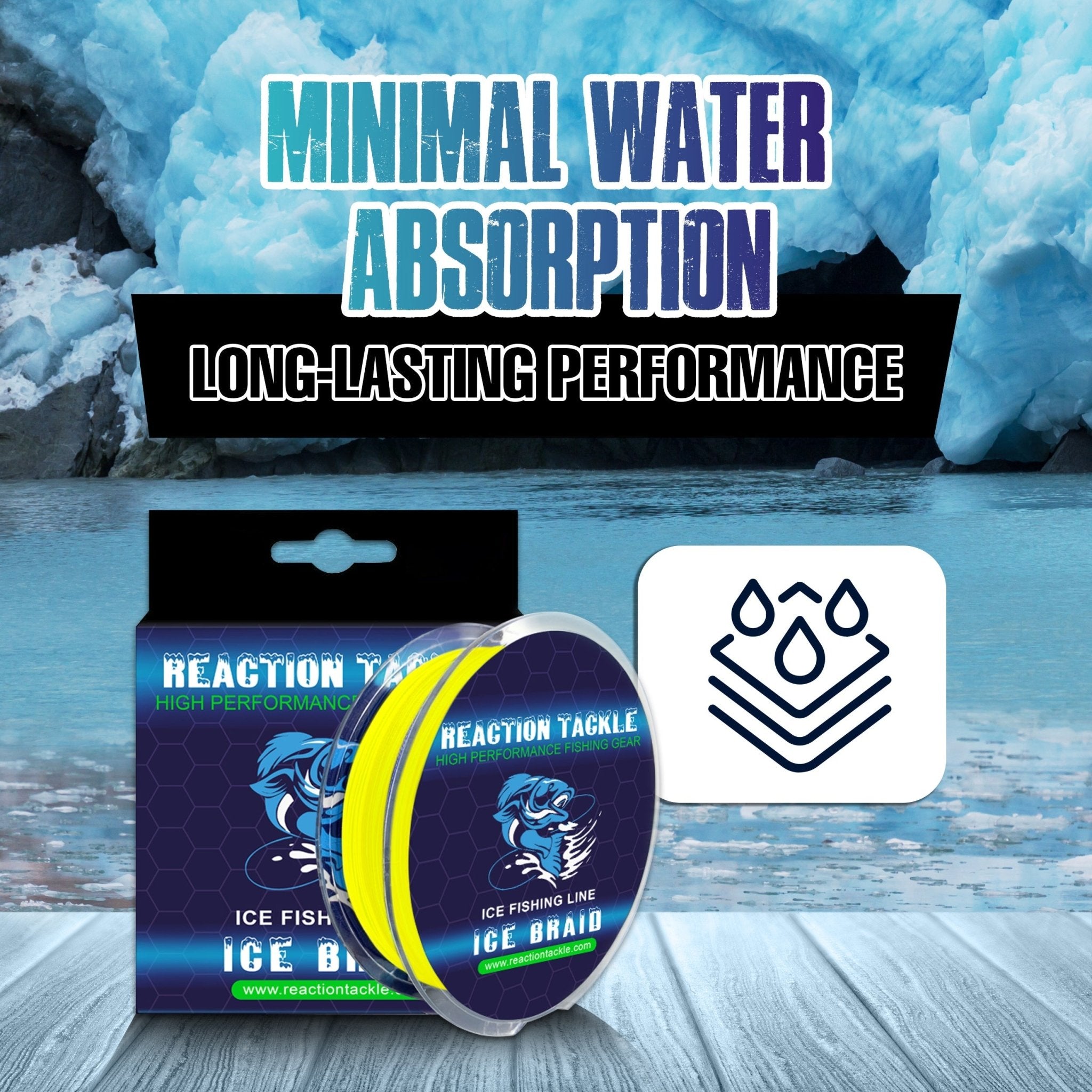 Reaction Tackle Ice Fishing Braided line - 8 Strand - Get Tight Gear