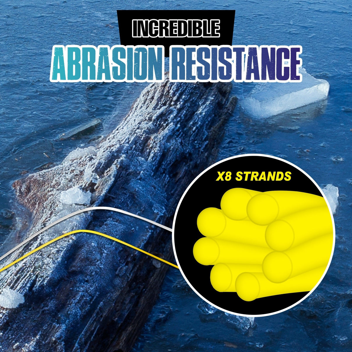 Reaction Tackle Ice Fishing Braided line - 8 Strand - Get Tight Gear