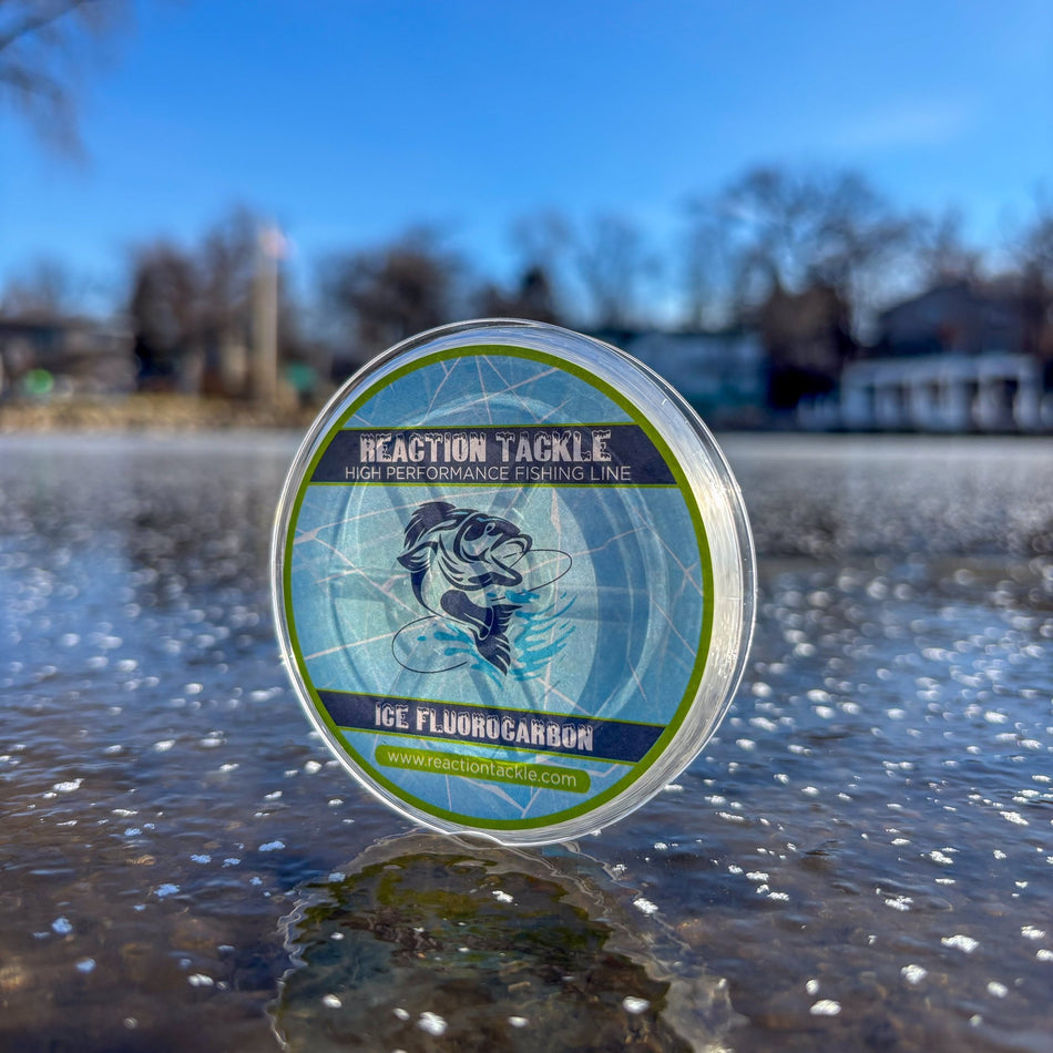 Reaction Tackle Ice Fluorocarbon Fishing Line or Leader - Get Tight Gear