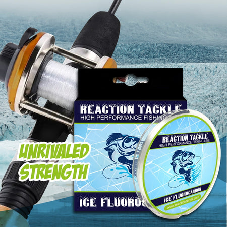 Reaction Tackle Ice Fluorocarbon Fishing Line or Leader - Get Tight Gear