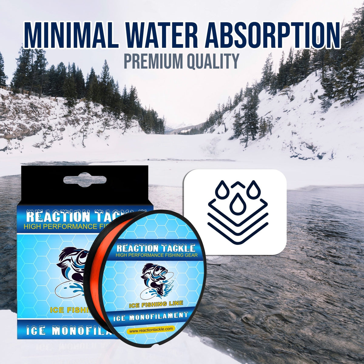Reaction Tackle ICE Monofilament Fishing Line - Get Tight Gear