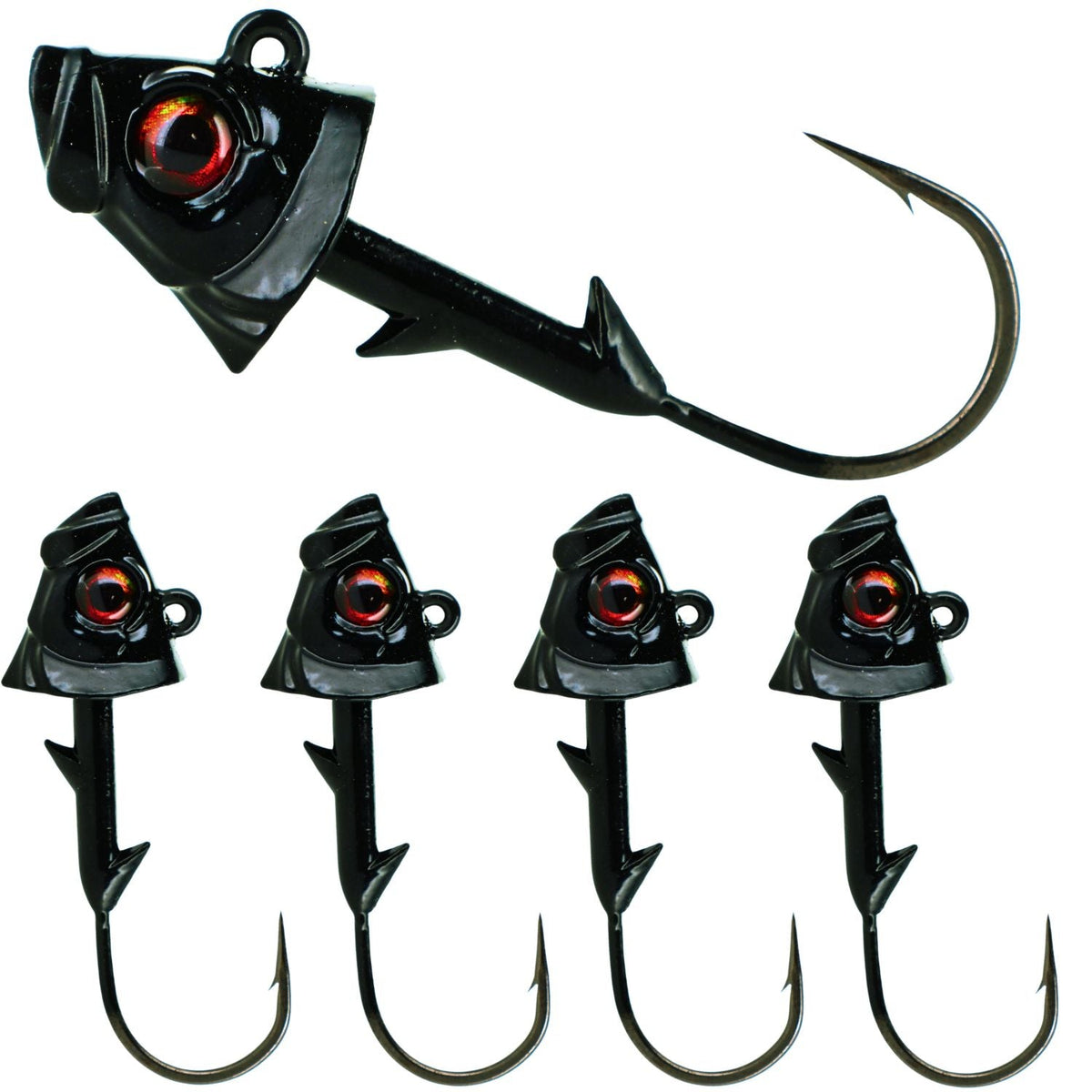 Reaction Tackle Lead Fish Head Jigs - 5 - PACK - New - Get Tight Gear
