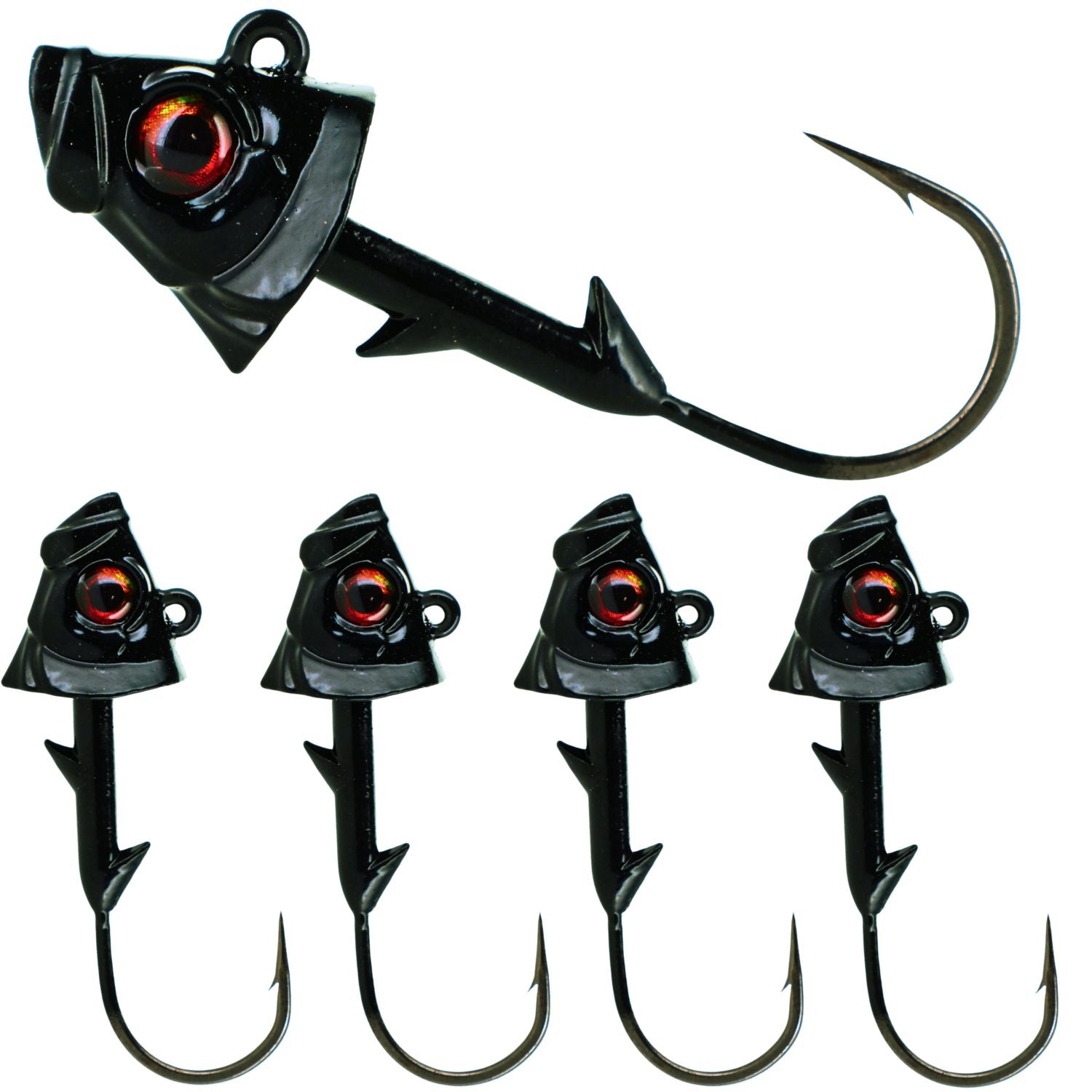 Reaction Tackle Lead Fish Head Jigs - 5 - PACK - New - Get Tight Gear
