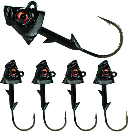 Reaction Tackle Lead Fish Head Jigs - 5 - PACK - New - Get Tight Gear