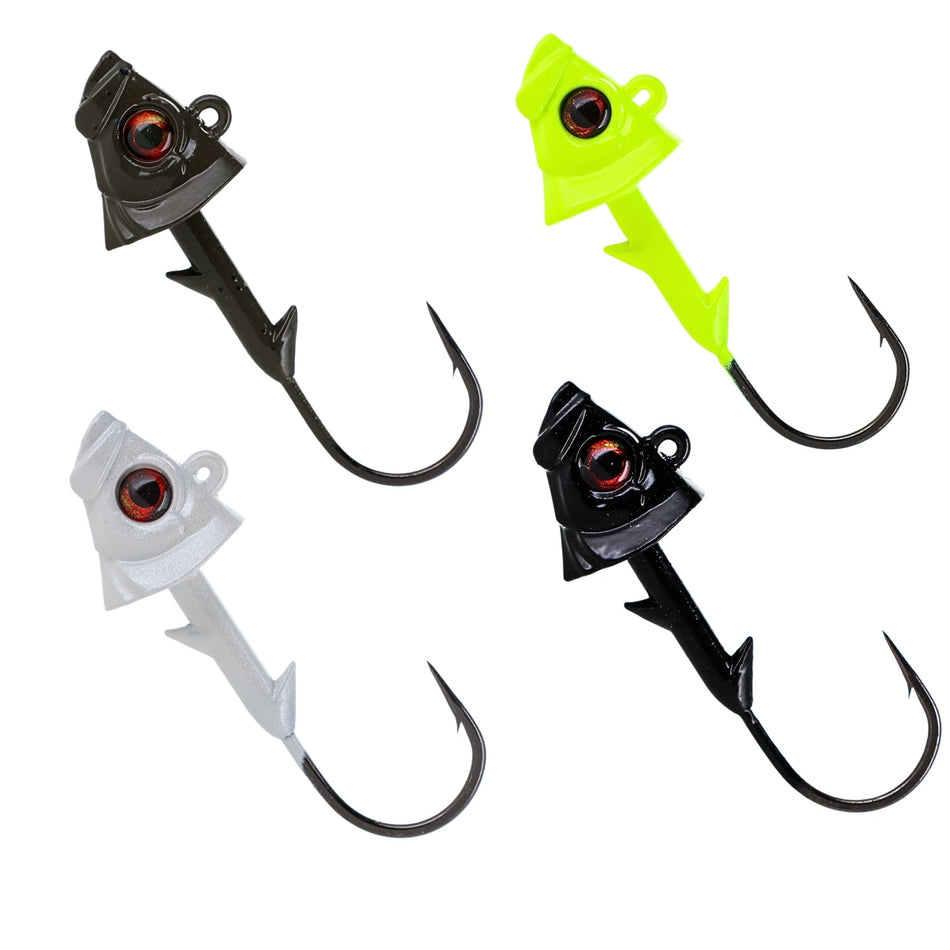 Reaction Tackle Lead Fish Head Jigs - 5 - PACK - New - Get Tight Gear