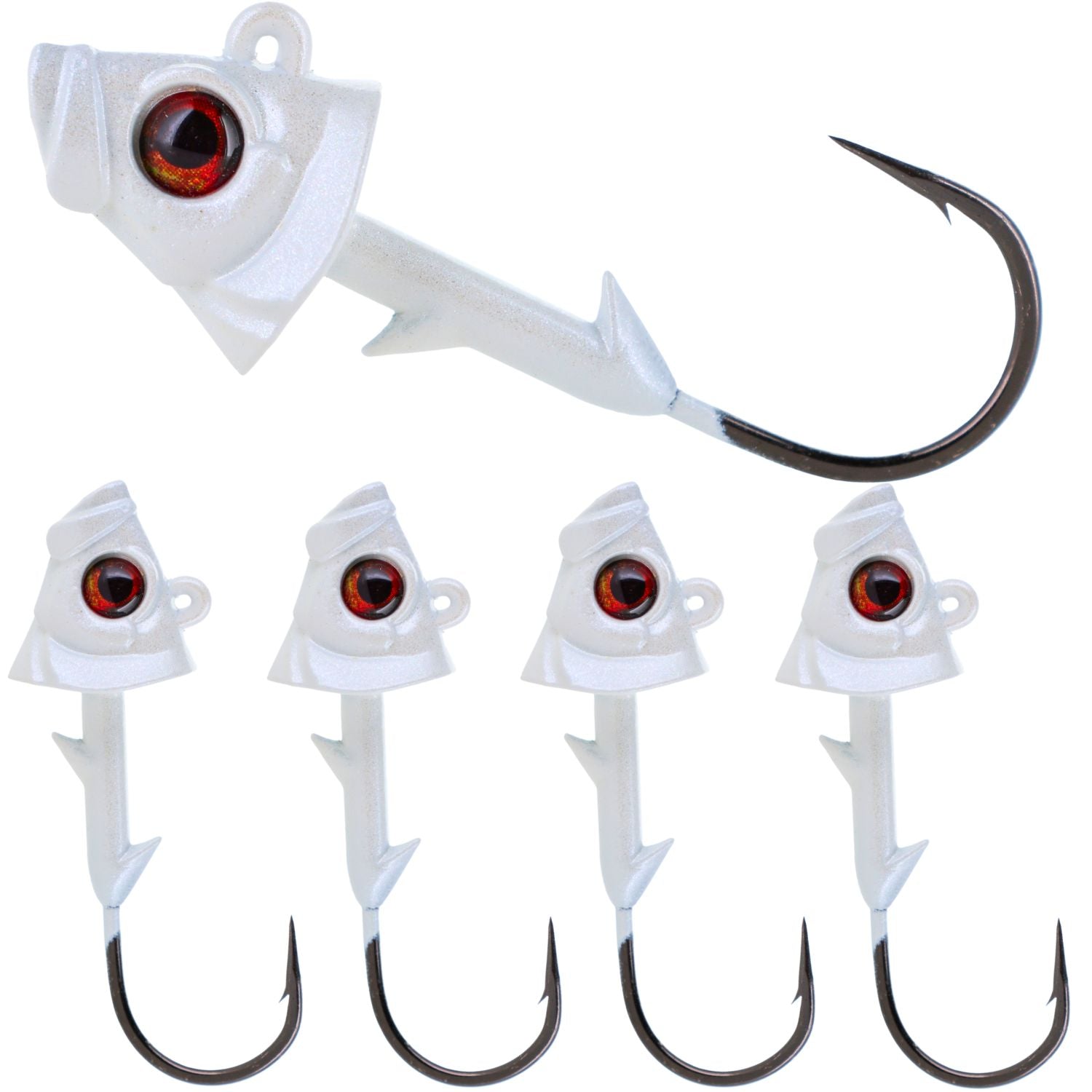 Reaction Tackle Lead Fish Head Jigs - 5 - PACK - New - Get Tight Gear