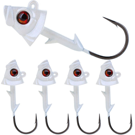 Reaction Tackle Lead Fish Head Jigs - 5 - PACK - New - Get Tight Gear
