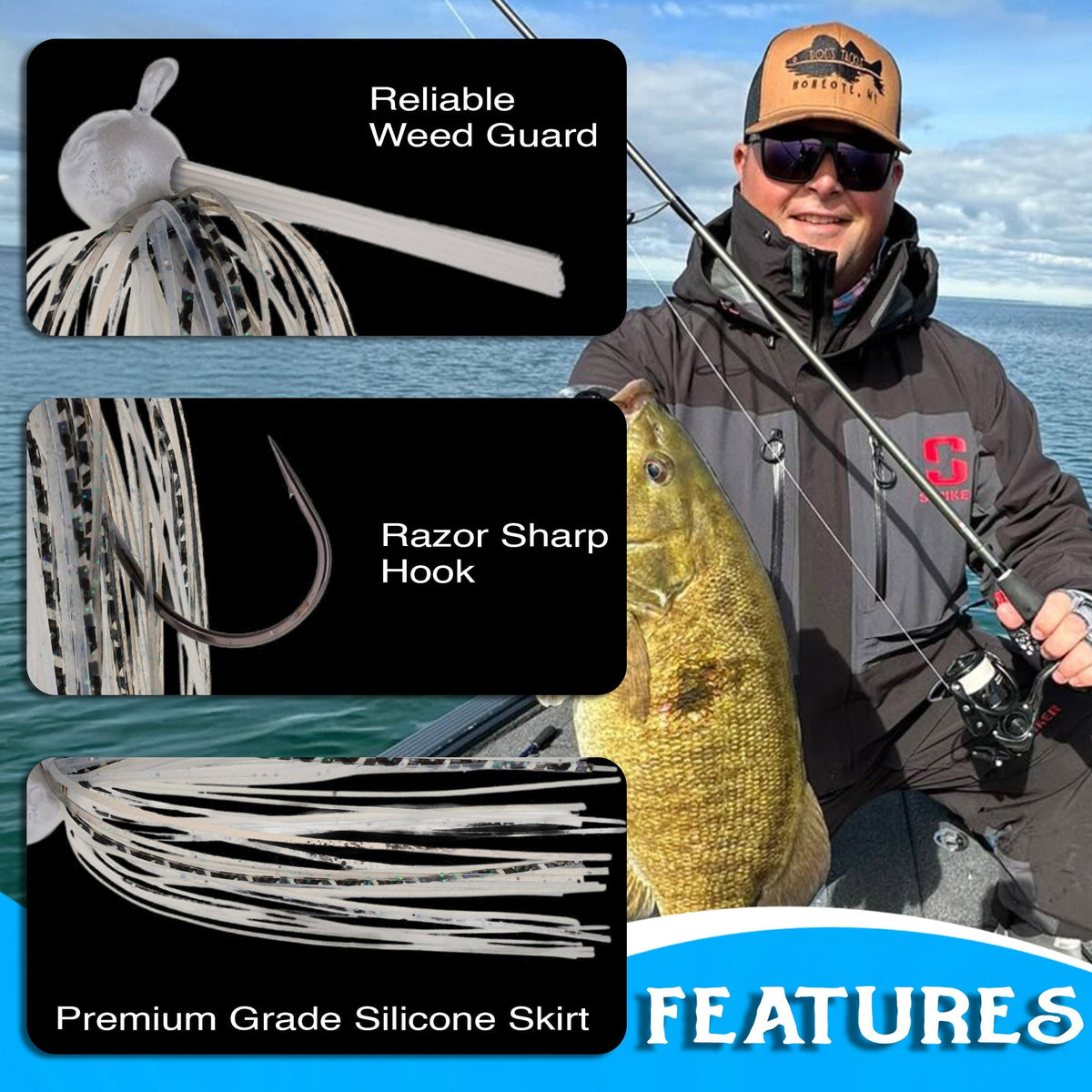 Reaction Tackle Lead Football Jigs 3 - Pack - New - Get Tight Gear