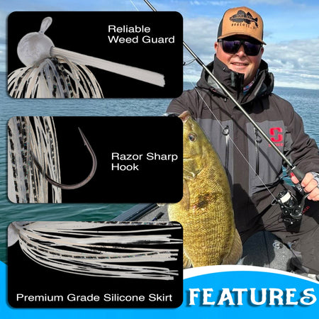 Reaction Tackle Lead Football Jigs 3 - Pack - New - Get Tight Gear