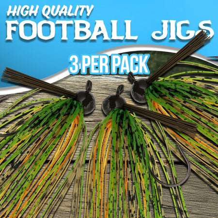 Reaction Tackle Lead Football Jigs 3 - Pack - New - Get Tight Gear