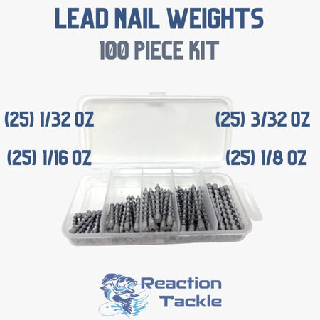 Reaction Tackle Lead Nail Weights/Insert Sinkers - Get Tight Gear