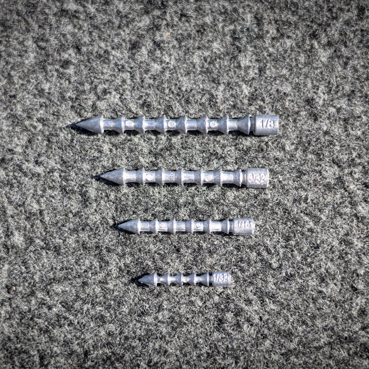 Reaction Tackle Lead Nail Weights/Insert Sinkers - Get Tight Gear