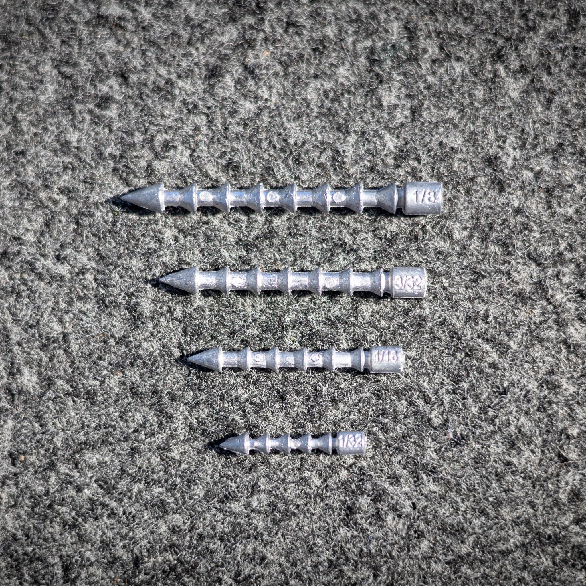 Reaction Tackle Lead Nail Weights/Insert Sinkers - Get Tight Gear
