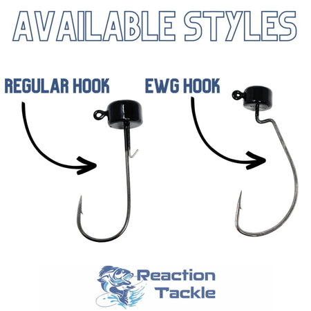 Reaction Tackle Lead Ned Rig - Shroom Jigs (25 - Pack) - Get Tight Gear