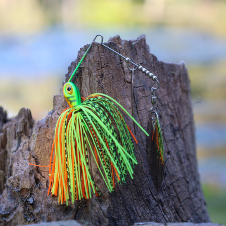 Reaction Tackle Lead Spinnerbait Jigs – 3 - Pack, Double Willow Blade - New - Get Tight Gear