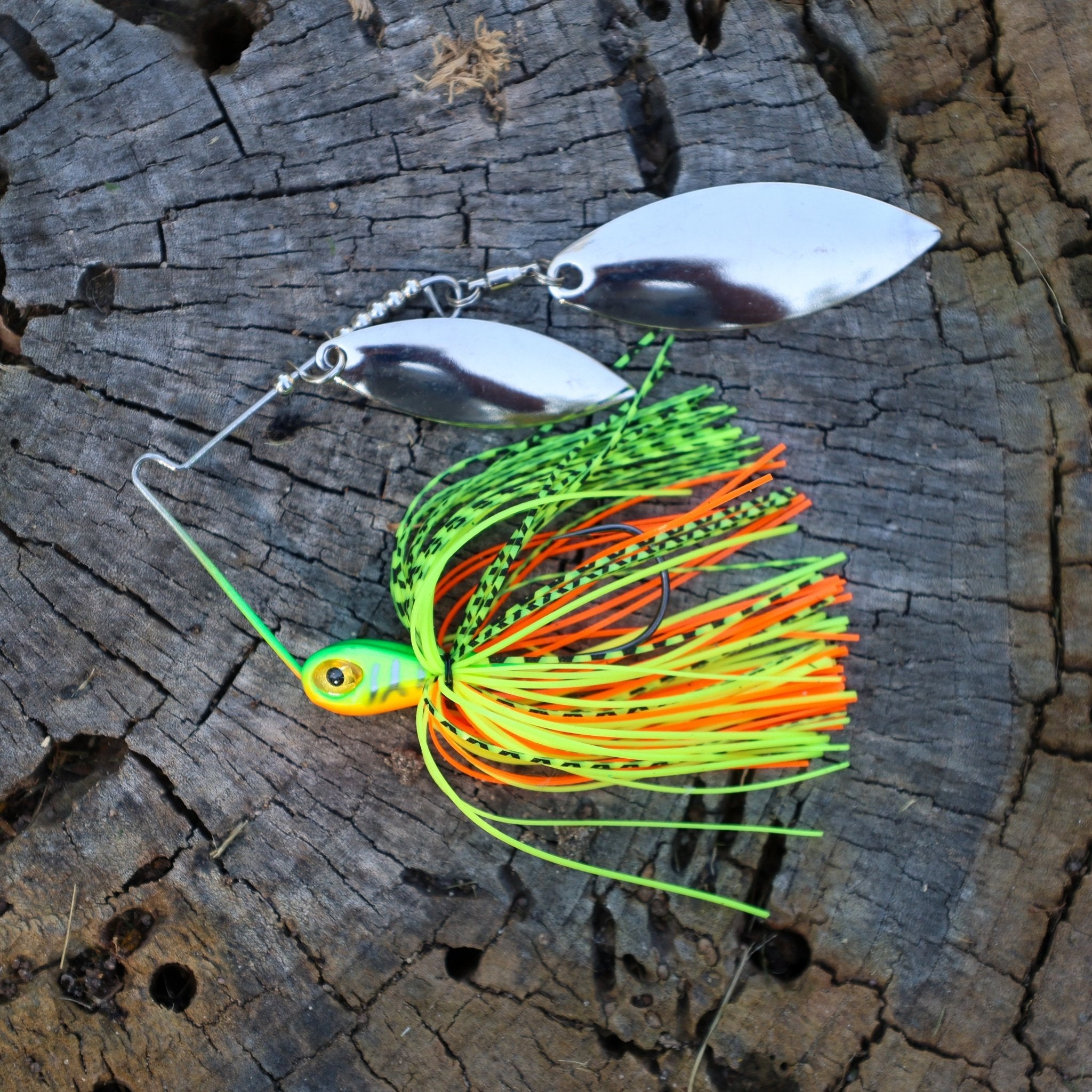 Reaction Tackle Lead Spinnerbait Jigs – 3 - Pack, Double Willow Blade - New - Get Tight Gear