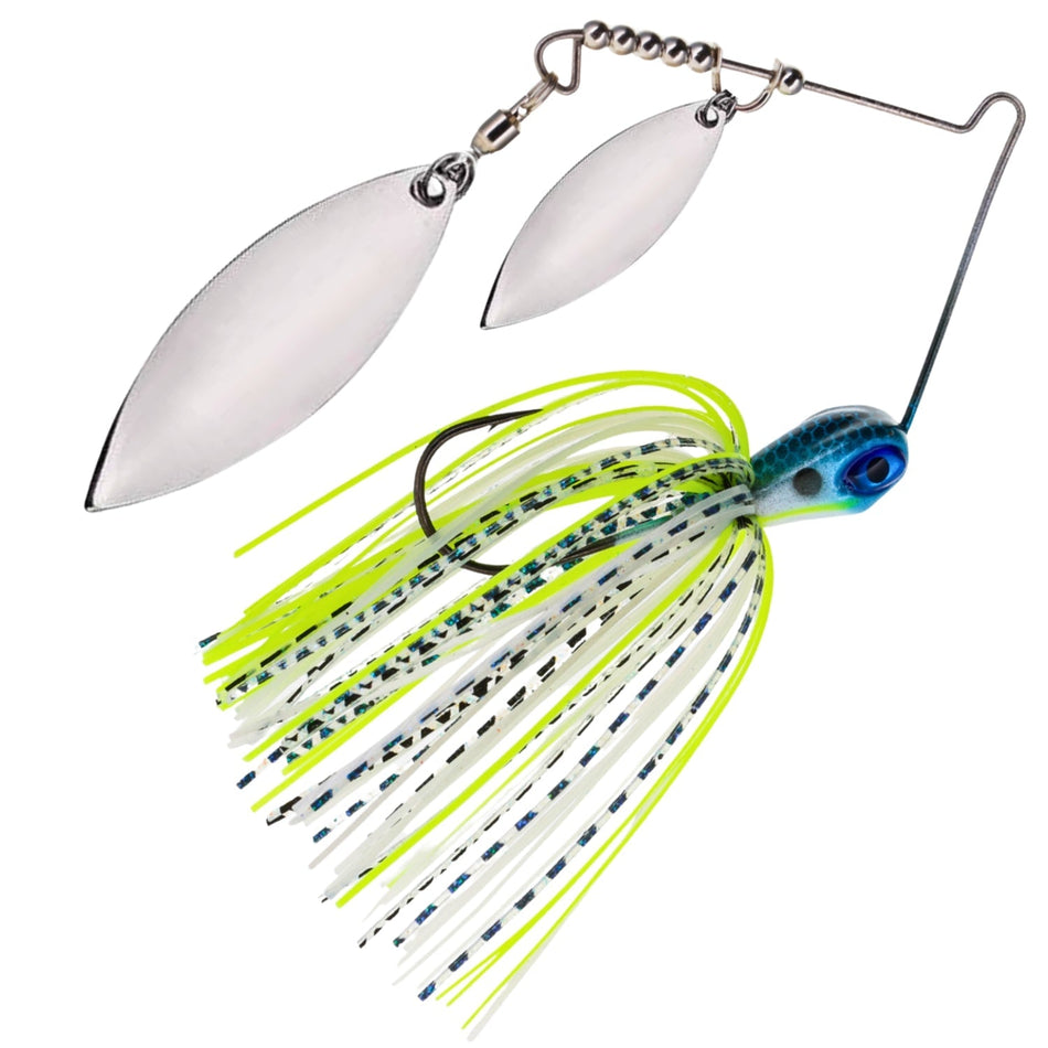 Reaction Tackle Lead Spinnerbait Jigs – 3 - Pack, Double Willow Blade - New - Get Tight Gear