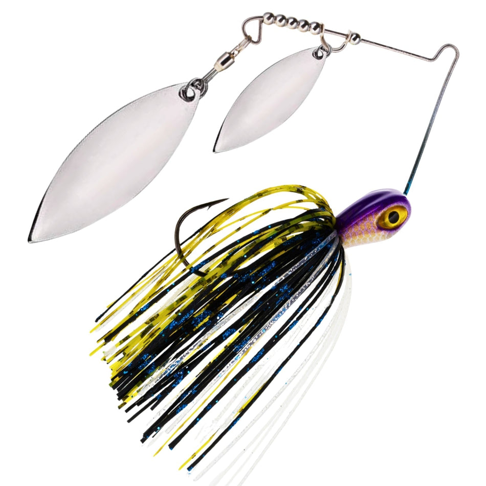 Reaction Tackle Lead Spinnerbait Jigs – 3 - Pack, Double Willow Blade - New - Get Tight Gear