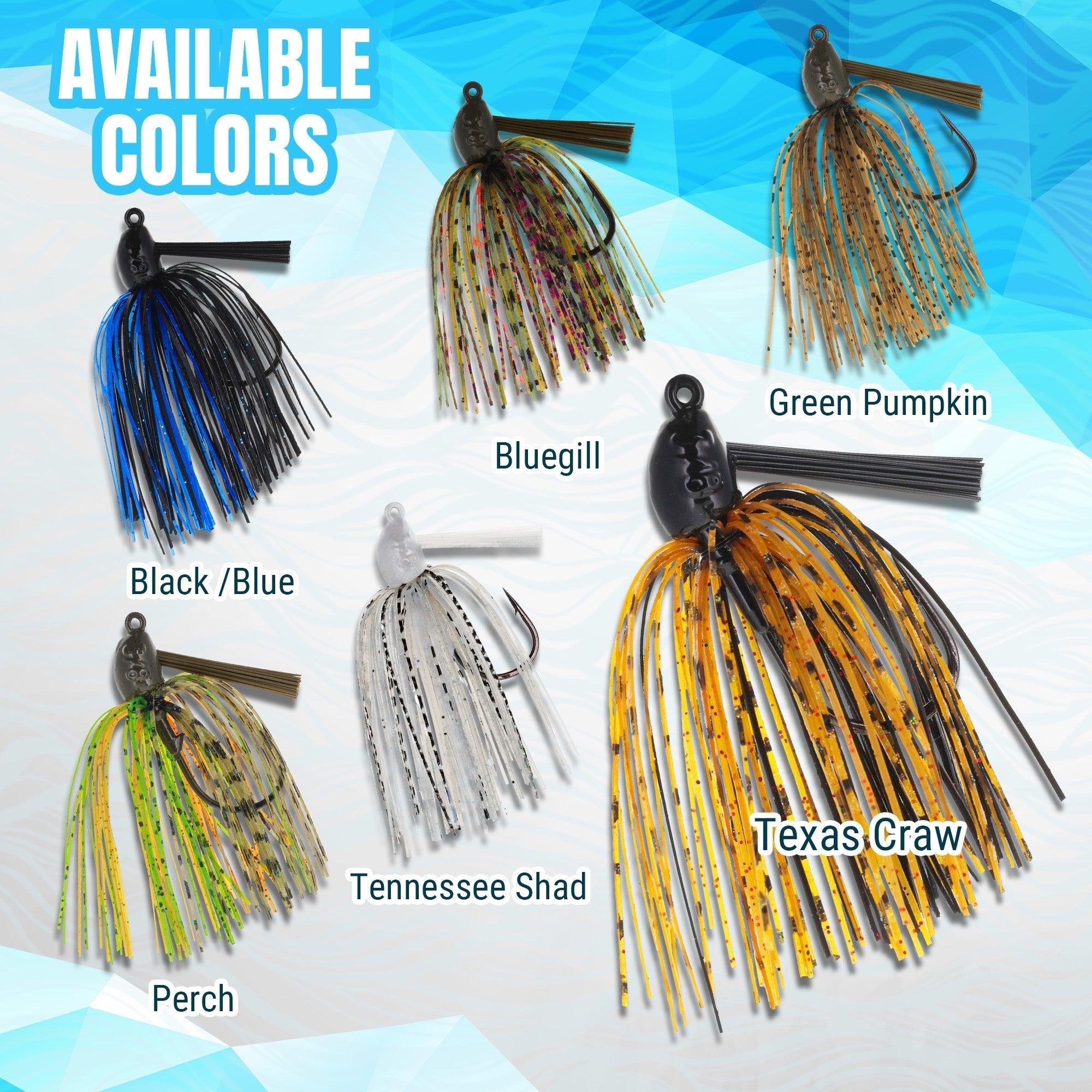 Reaction Tackle Lead Swim Jigs – Premium Weedless Bass Fishing Lures - 3 Pack - New - Get Tight Gear