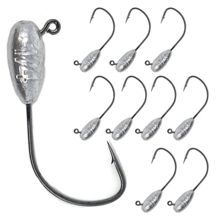 Reaction Tackle Lead Tube Jig Heads - 10 - Pack - Get Tight Gear