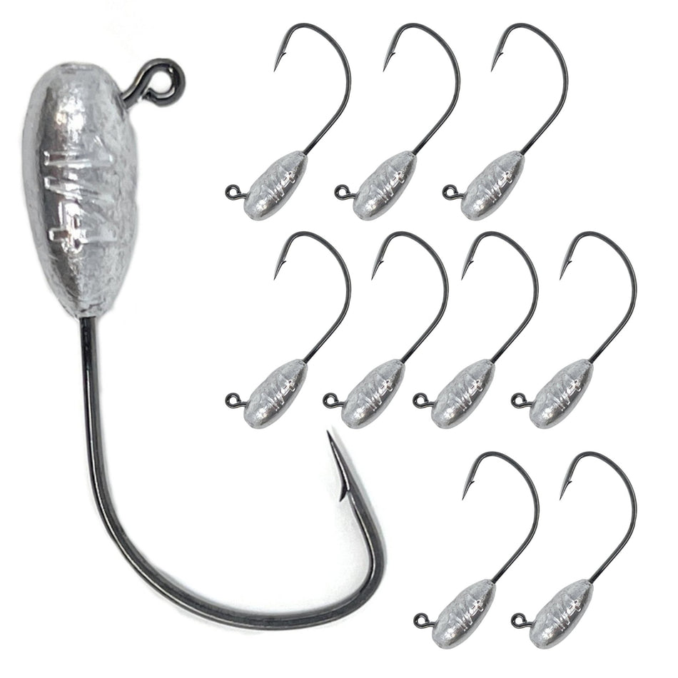 Reaction Tackle Lead Tube Jig Heads - 10 - Pack - Get Tight Gear