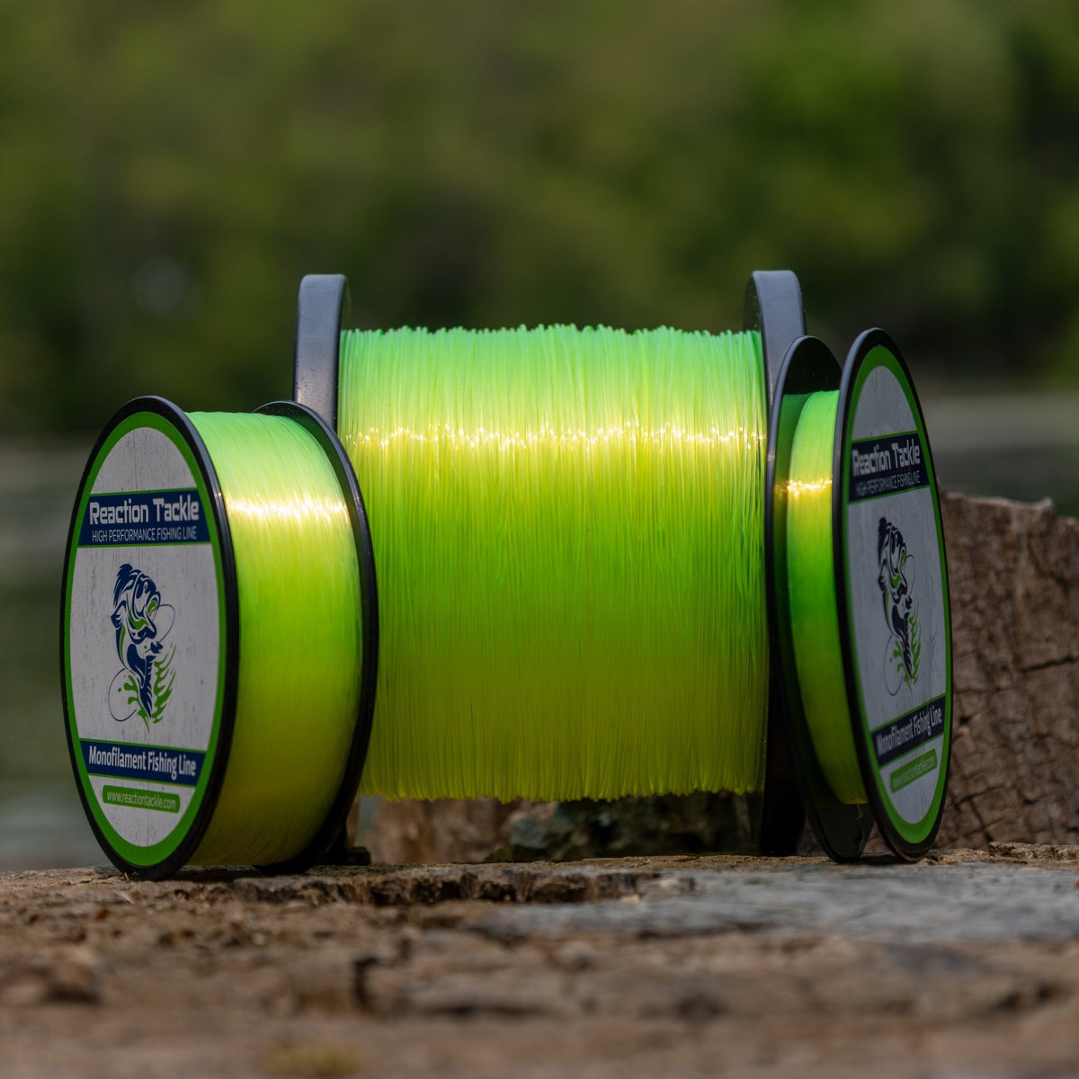 Reaction Tackle Nylon Monofilament Fishing Line - 1 Pound Jumbo Spools - Get Tight Gear