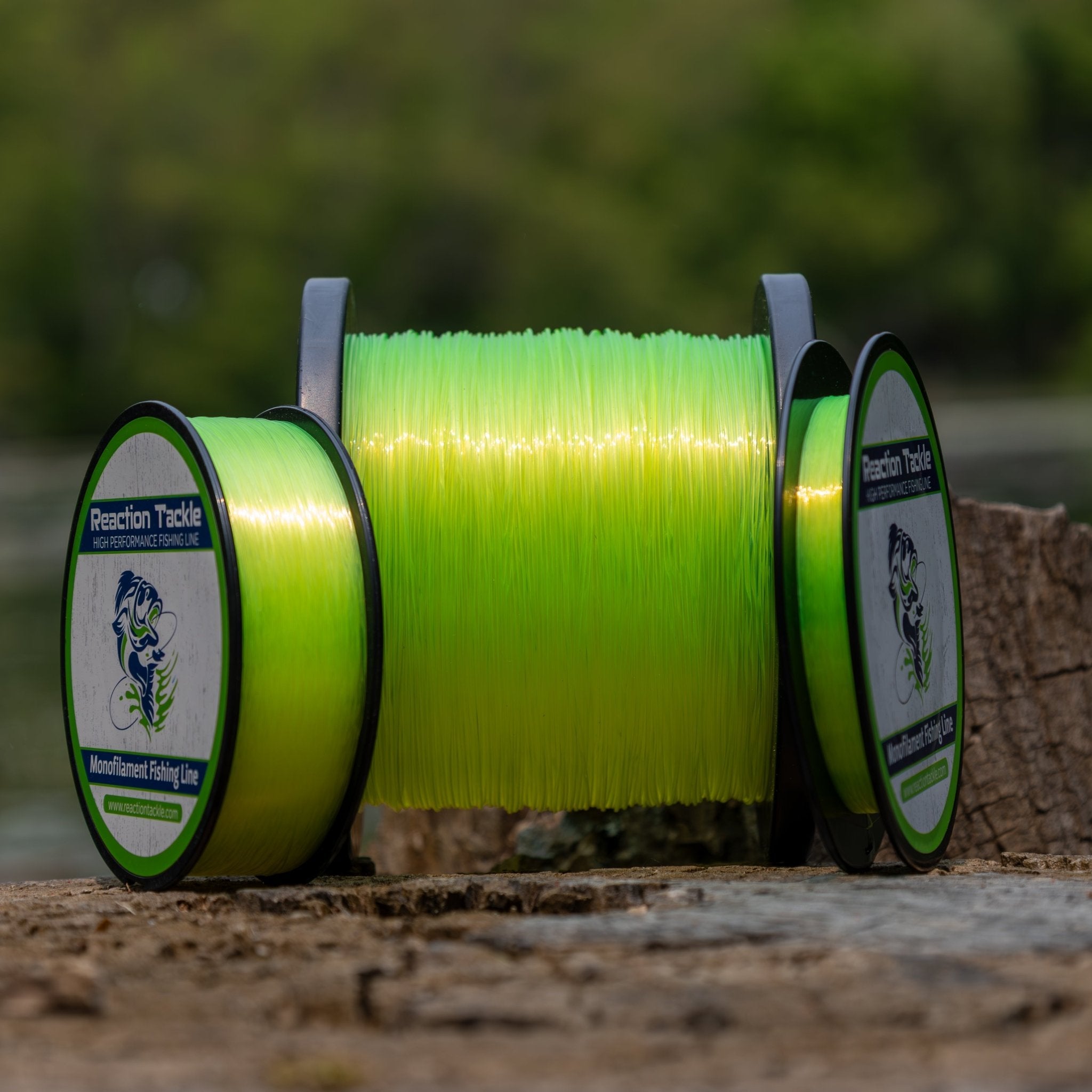 Reaction Tackle Nylon Monofilament Fishing Line - 1 Pound Jumbo Spools - Get Tight Gear