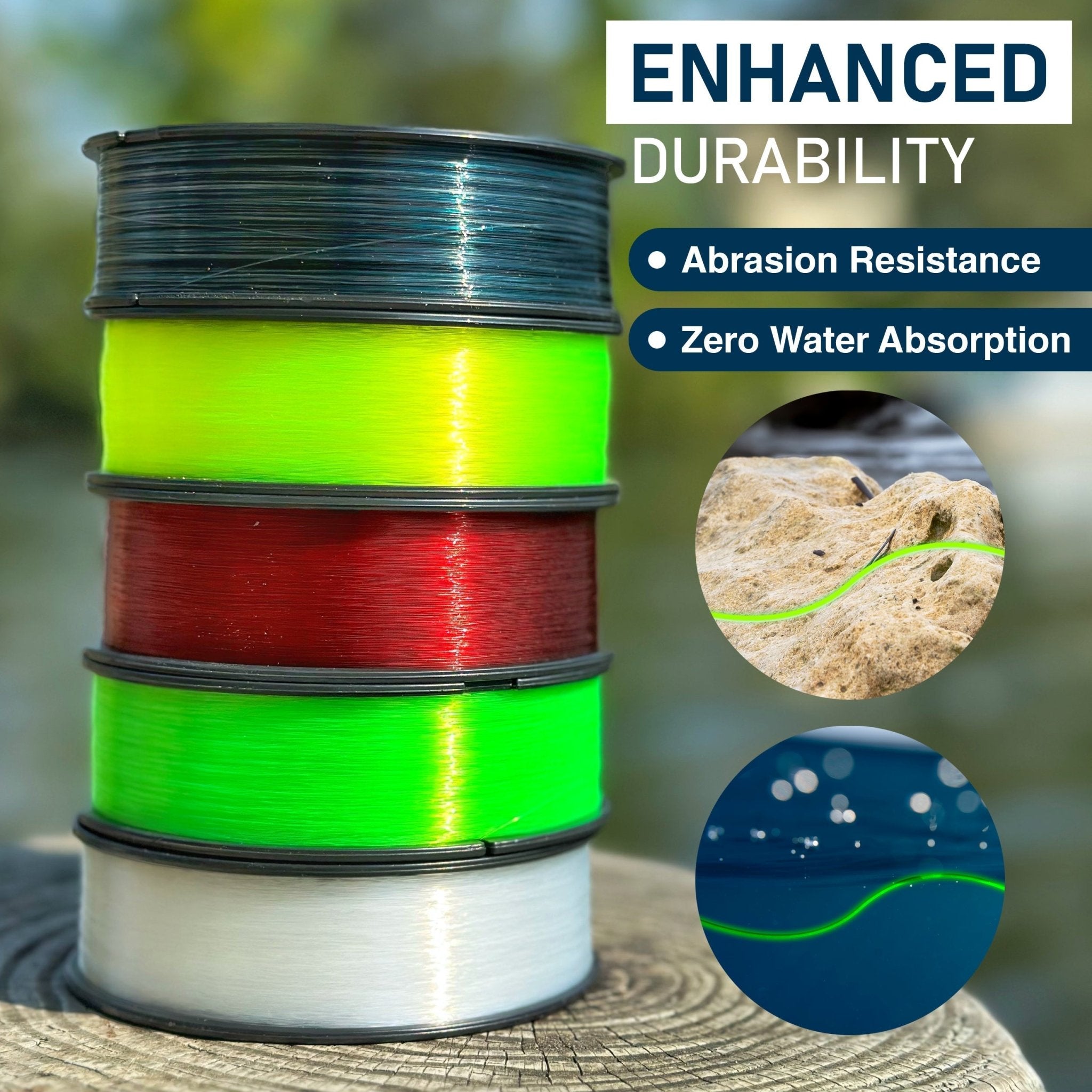 Reaction Tackle Nylon Monofilament Fishing Line 350 yard spools - Get Tight Gear